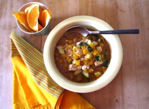 Moroccan chicken soup